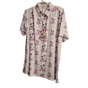 Retro Polo Size XL Flamingo with Poo Poo‎